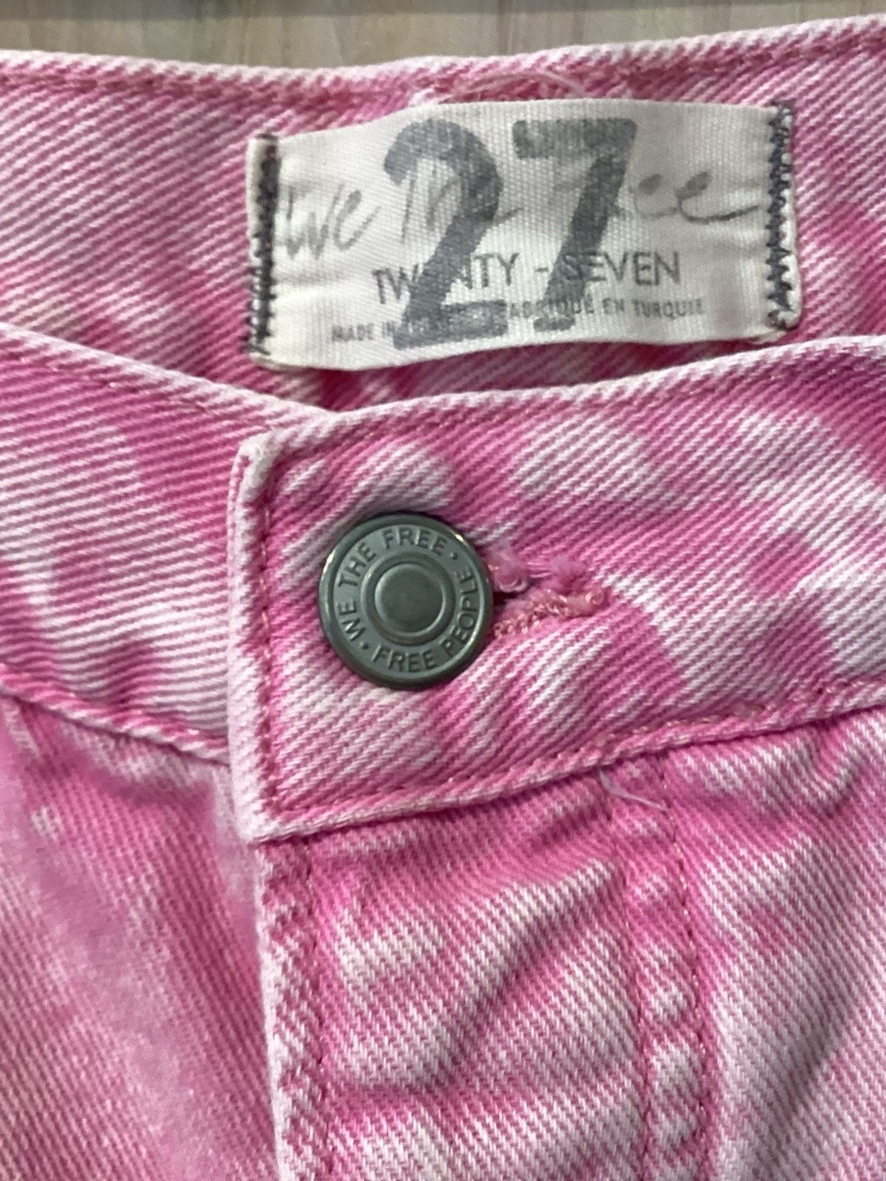 Free People /We the Free Maggie Jean Pink Acid Wash - Picture 5 of 6